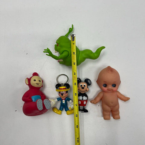 Vintage 80s 90s Toy Lot Ghostbusters Slimer Mickey Mouse Teletubbies Kewpie