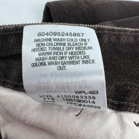 Levi's Women's 526 Slender Boot Cut Brown Corduroy Pants Trousers Size 12