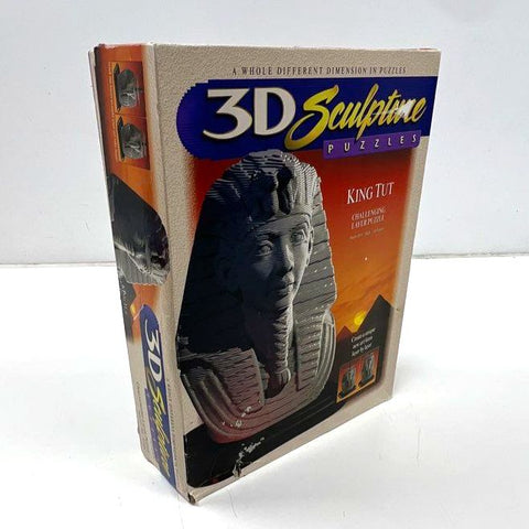 Milton Bradley 3D Sculpture Puzzle King Tut 163 Layer Vintage 1995 Open Box