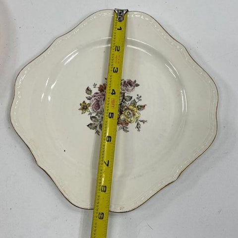 Vintage Plate Lot Fire-King Laurel Federal Madrid Cunningham & Pickett 3 Pcs