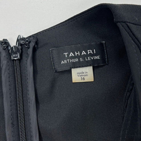 Tahari Black NWT Wide Leg Sleeveless Belted Jumpsuit Women's Size 16