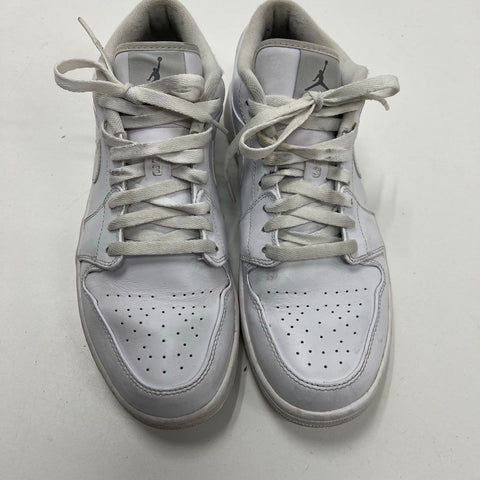 Nike Air Jordan 1 Mid White Cool Grey Sneakers 553558-100 Size 10.5