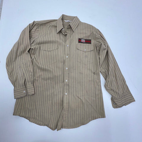 Vintage 80s Unitog Lot 6 Men's Phillips 66 Work Shirt Pinstripe Sz 16-16.5