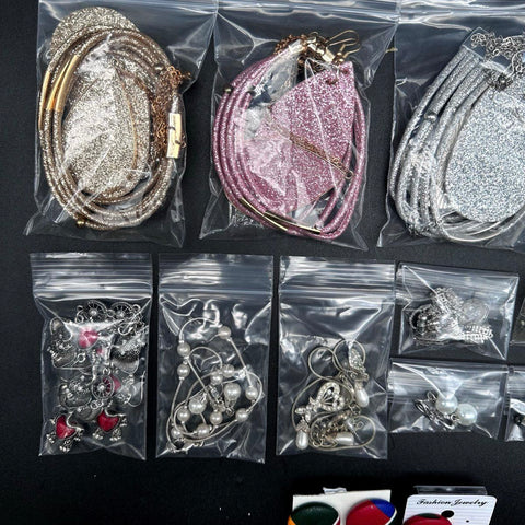 Fashion Costume Jewelry Lot 22 Pcs Necklaces Bracelets Sterling Silver Accents