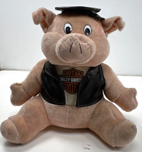 Harley-Davidson Biker Pig Plush 17" Stuffed Animal HOG Mascot Collectible