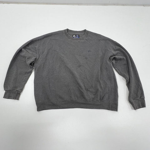 Vintage Y2K Starter Washed Gray Heavyweight Crewneck Sweatshirt Men's XL