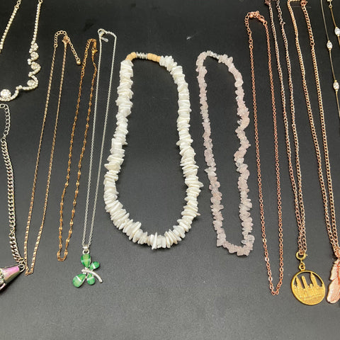 Lot of 20 Necklaces Claire's Emerson Victoria Gold Silver Tone Rhinestone Edgy