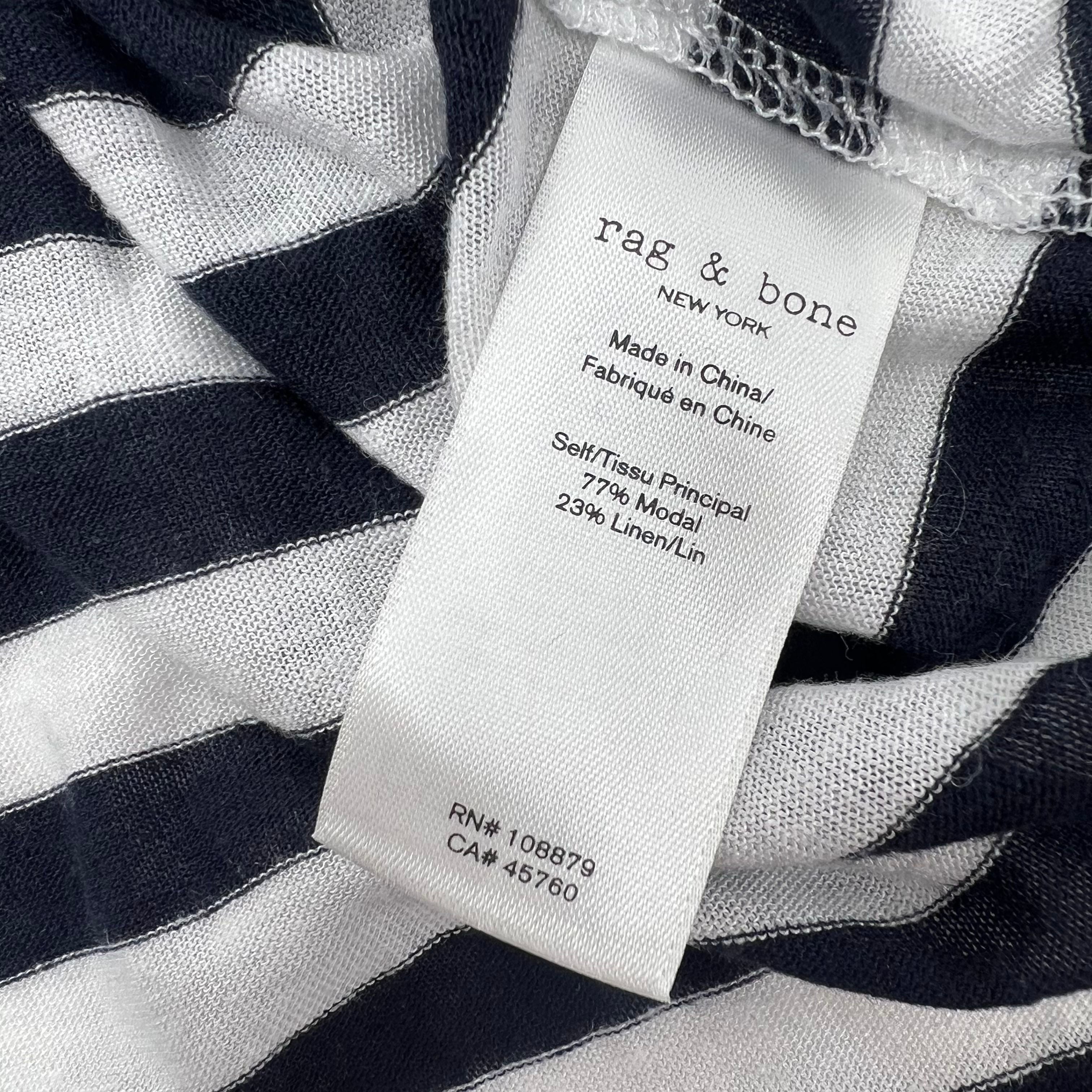 NWT Rag & Bone Laila Tank Navy White Stripe Size XS $95