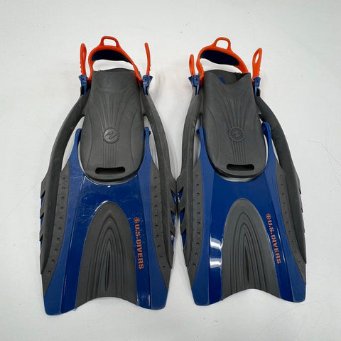 U.S. Divers Snorkel & Fins Set Adult L/XL Women's 9-13 w/ Mesh Carry Bag