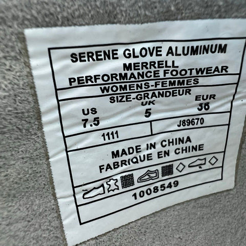 Merrell Serene Glove Aluminum Barefoot Ballet Flats NWT Women's Size 7.5