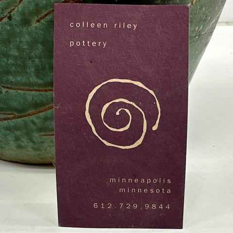 Colleen Riley Ceramic Vase Studio Pottery Handmade Drip Glaze Minnesota Artist