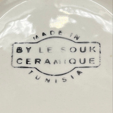 Le Souk Ceramique Hand Painted Tunisian Ceramic Tagine 2 Piece Set 9 Inch