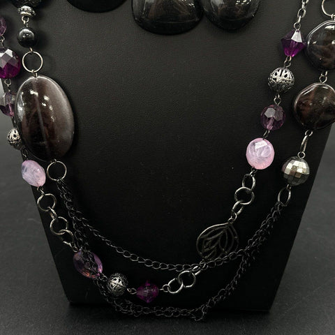 Fashion Necklace Lot Beaded Multi-Strand Rhinestone Statement Jewelry Lot of 8