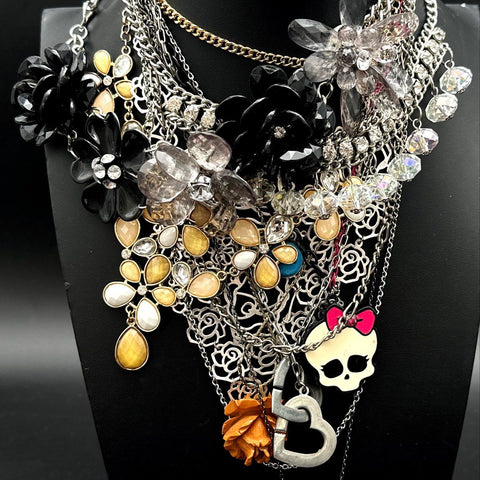 Monster High Tree of Life Skull Floral Fashion Necklace Jewelry Lot of 12
