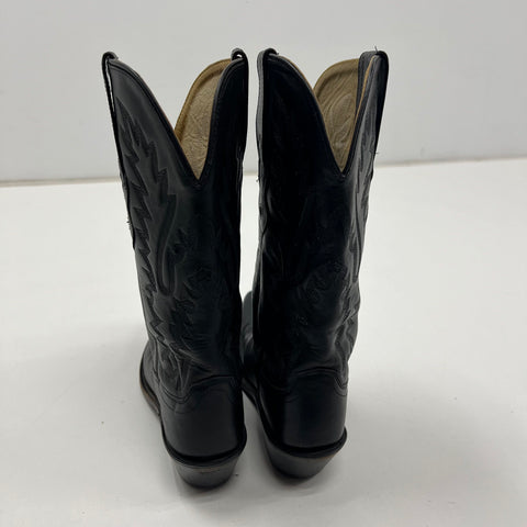 Old West LF1510 Women's Black Leather Snip Toe Western Cowboy Boots