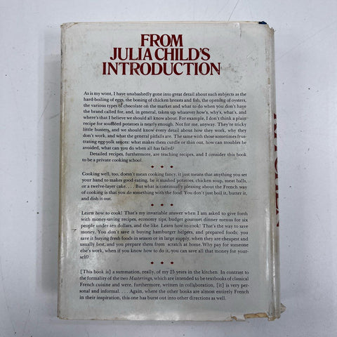 Julia Child From Julia Child's Kitchen Cookbook Hardcover 1975 Second Printing
