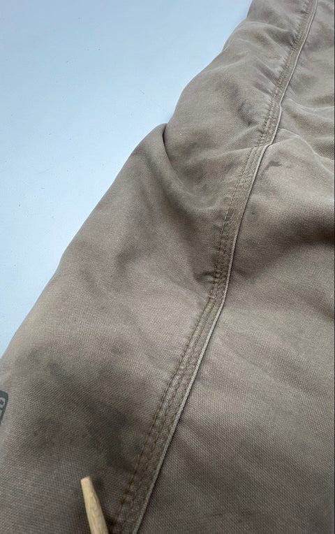 Carhartt Quick Duck Canvas Full Zip Work Jacket Brown Sz XL