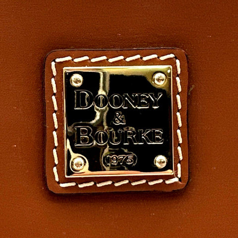 Dooney & Bourke Brown Leather Small Domed Crossbody Bag Gold Hardware