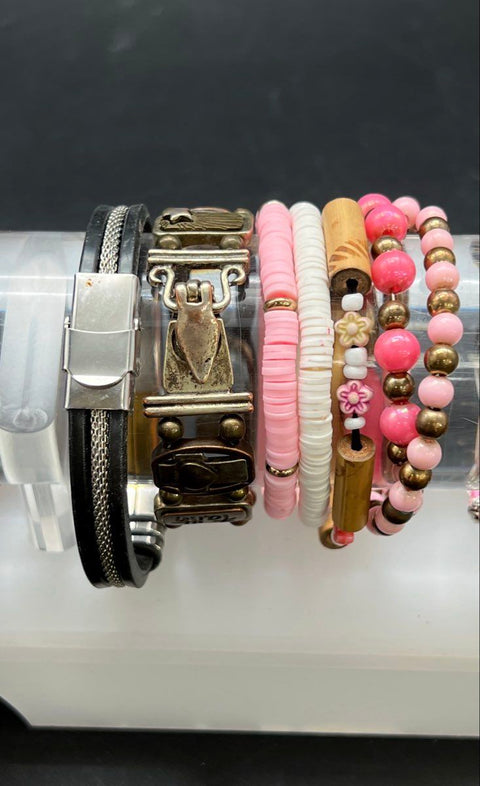 Alex and Ani & Costume Jewelry Lot of 15 Beaded Bangle Stretch Bracelets