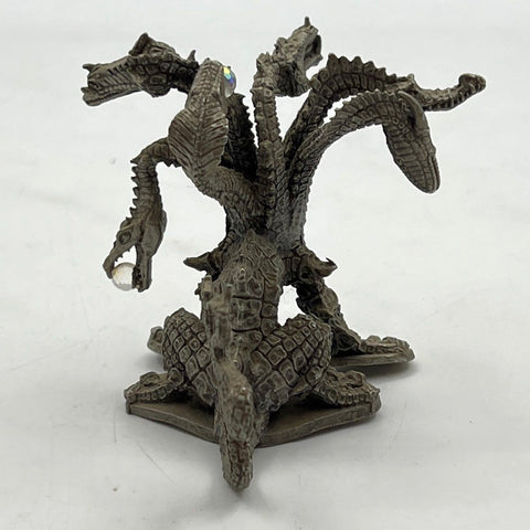 Ral Partha Pewter Hydra Dragon Figurine PP801 1986 Vintage 4 Inch Crystals