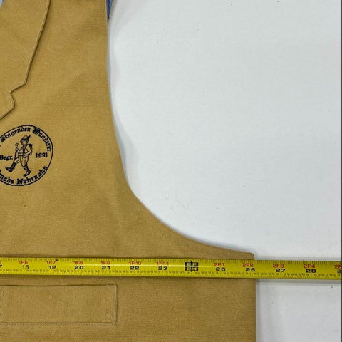 Frontier Classics Tan Embroidered Singenden Wanderer Vest Waistcoat Men's 2XL