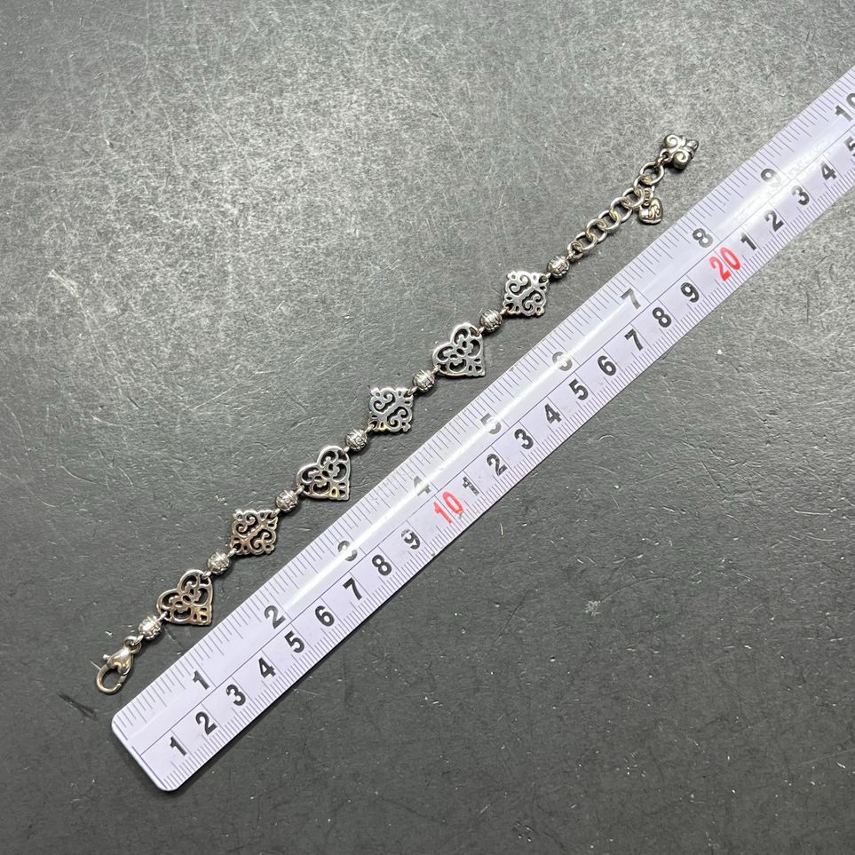 Brighton Silver Plated Geneva Heart Bracelet 19.31g