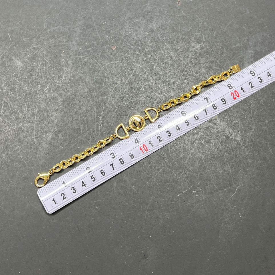 Massi Initial G Gold Tone Chain Bracelet