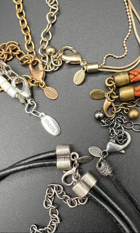 Chico's Mixed Lot 9pc Statement Beaded Tassel Necklace & Earring Set