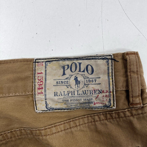 Polo Ralph Lauren Men's Brown Straight Fit Cotton Twill 5-Pocket Pants 38x32