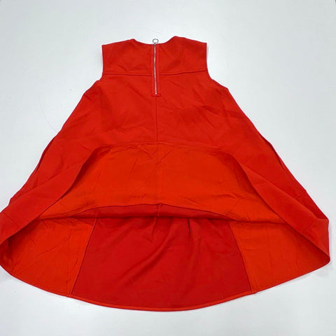 Maeve Women's Red A-Line Sleeveless Pleated Front Zip Back Pocket Dress Sz S
