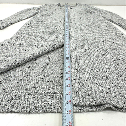 White House Black Market Women's Gray Sequin Duster Cardigan Sweater Sz M NWT