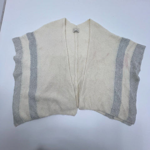 Saturday Sunday Women's Lot of 2 Cardigan Vests Multicolor Gray Fuzzy Knit O/S