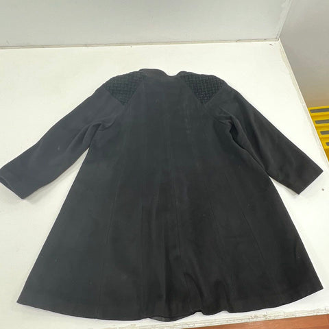 Vintage 80s Donnybrook Hockanum Wool Swing Coat Woven Shoulder Made in USA