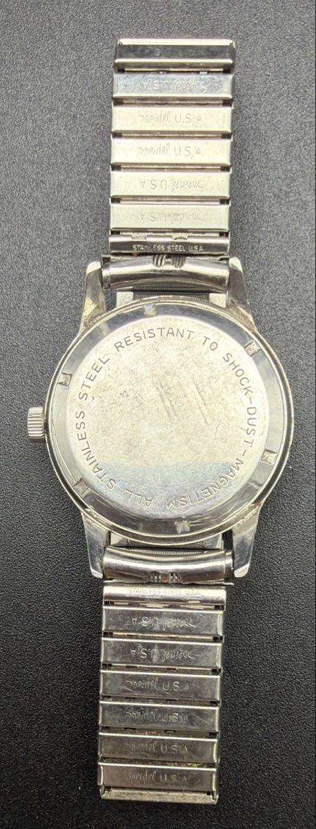 Vintage Revere 17 Jewels Watch Stainless Steel Shock Protected Speidel Band