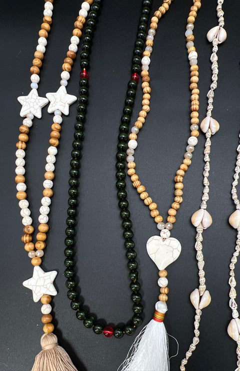 Boho Shell Jewelry Lot of 15 Vintage Cowrie Puka Necklaces Bracelet Earrings