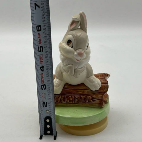 Schmid Disney Bambi Thumper Ceramic Music Box 6.5 Inch Rotating Tested Works