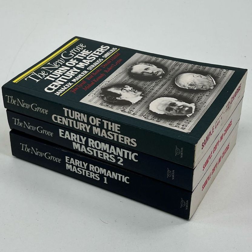 The New Grove Music Masters Series Lot Of 3 Books Sample Copies Paperback