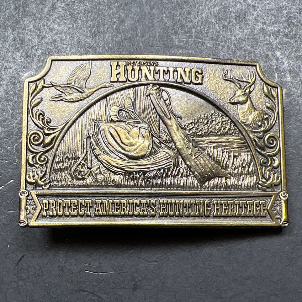 Vintage Lewis Buckles Hunting Protect America's Hunting Heritage Belt Buckle