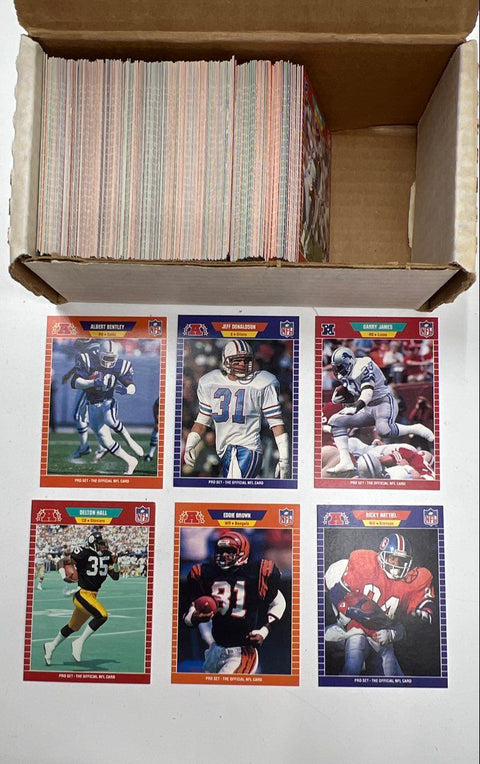 Sports Card Lot 1980s-90s Baseball Football Donruss Fleer Pro Set ~1500 Cards