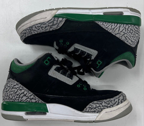 Nike Air Jordan 3 Retro Pine Green Black Cement Grey Youth GS Size 6.5Y