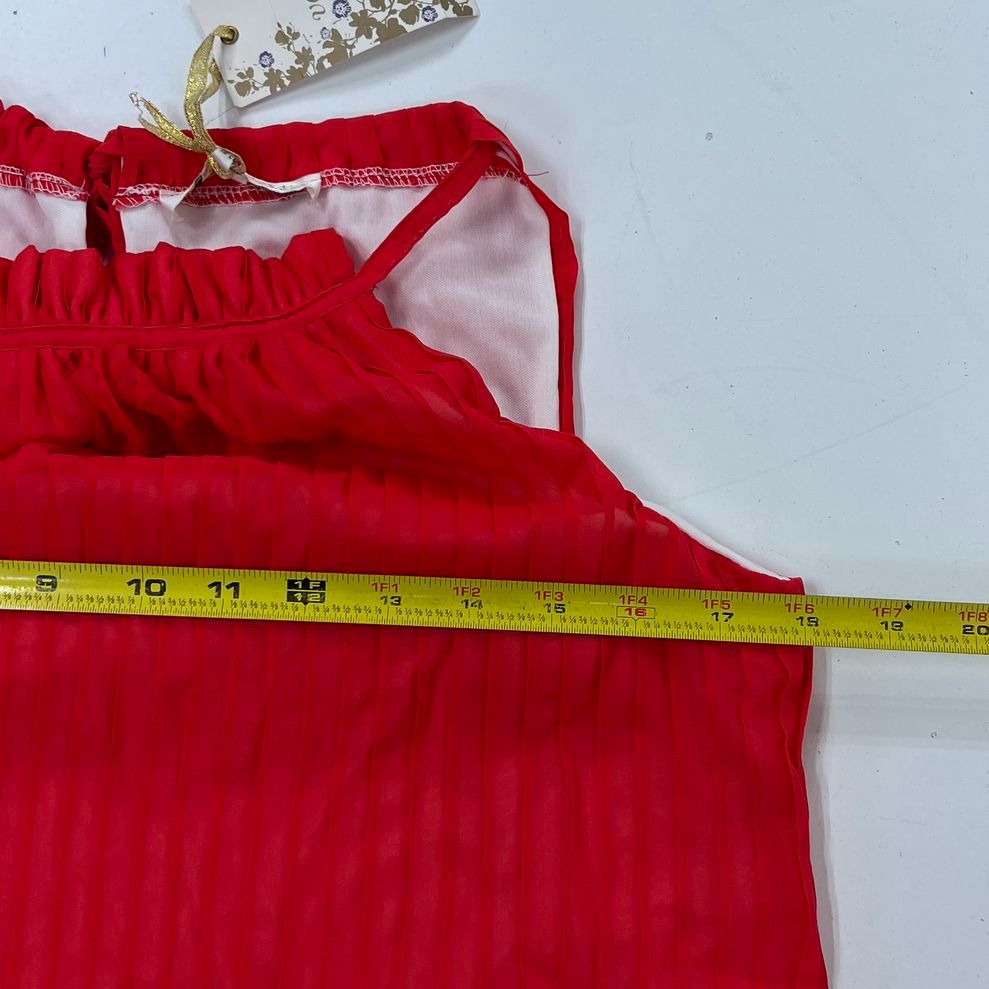 Vasna Desire Womens Lot 2 Pleated Maxi Dresses Size L NWT Red Striped Ombre