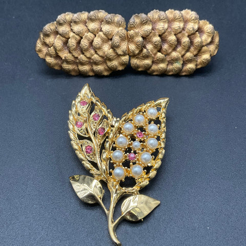 Vintage Costume Jewelry Lot 15 Brooches Pins Gerrys AJC Natty Creations Cameo