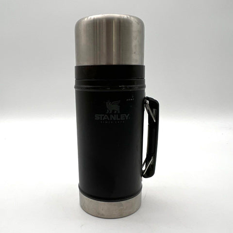 Stanley Classic Vacuum Insulated Thermos Black 1.1 Qt Stainless Steel Bottle