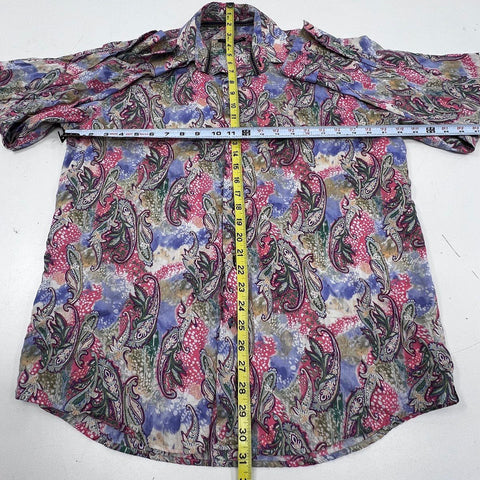 Luchiano Visconti Men's Long Sleeve Button Down Shirts Lot of 2 Multicolor Sz M