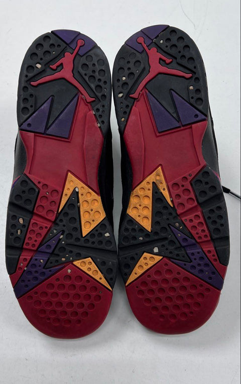 Nike Air Jordan 7 Retro GS Raptors Black True Red Purple Kids Shoes Size 6Y