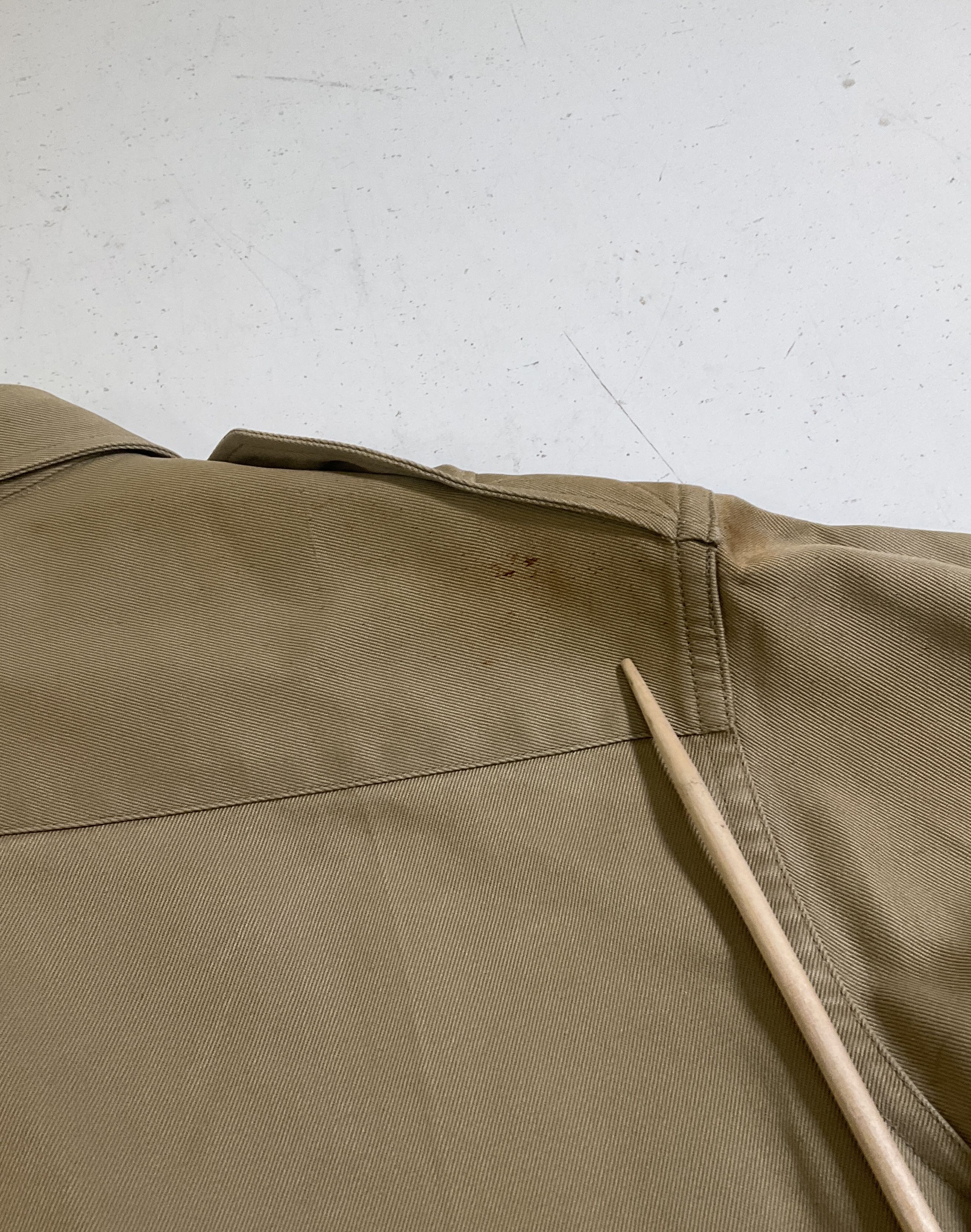 Vintage 50s US Army Khaki Field Shirt ASF Specialist Patch Mens L Military Issue