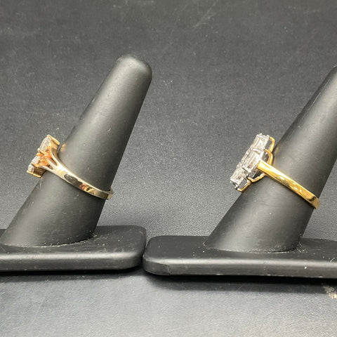 Vintage DAC Deborah Armstrong Co Fashion Rings Lot of 2 Marquise Size 8.5