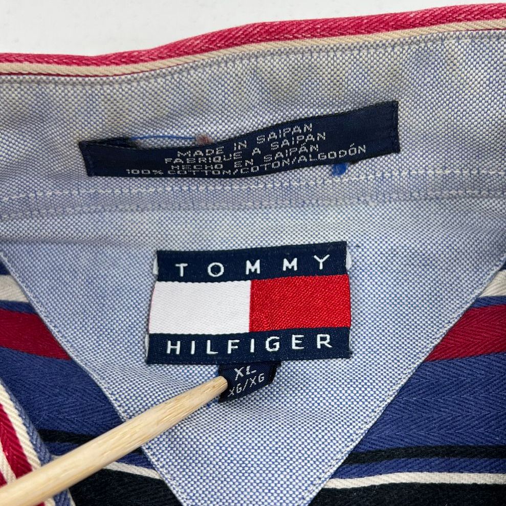 Lot 3 Vintage 90s Mens Button Up Shirts Tommy Hilfiger Alexander Julian L XL