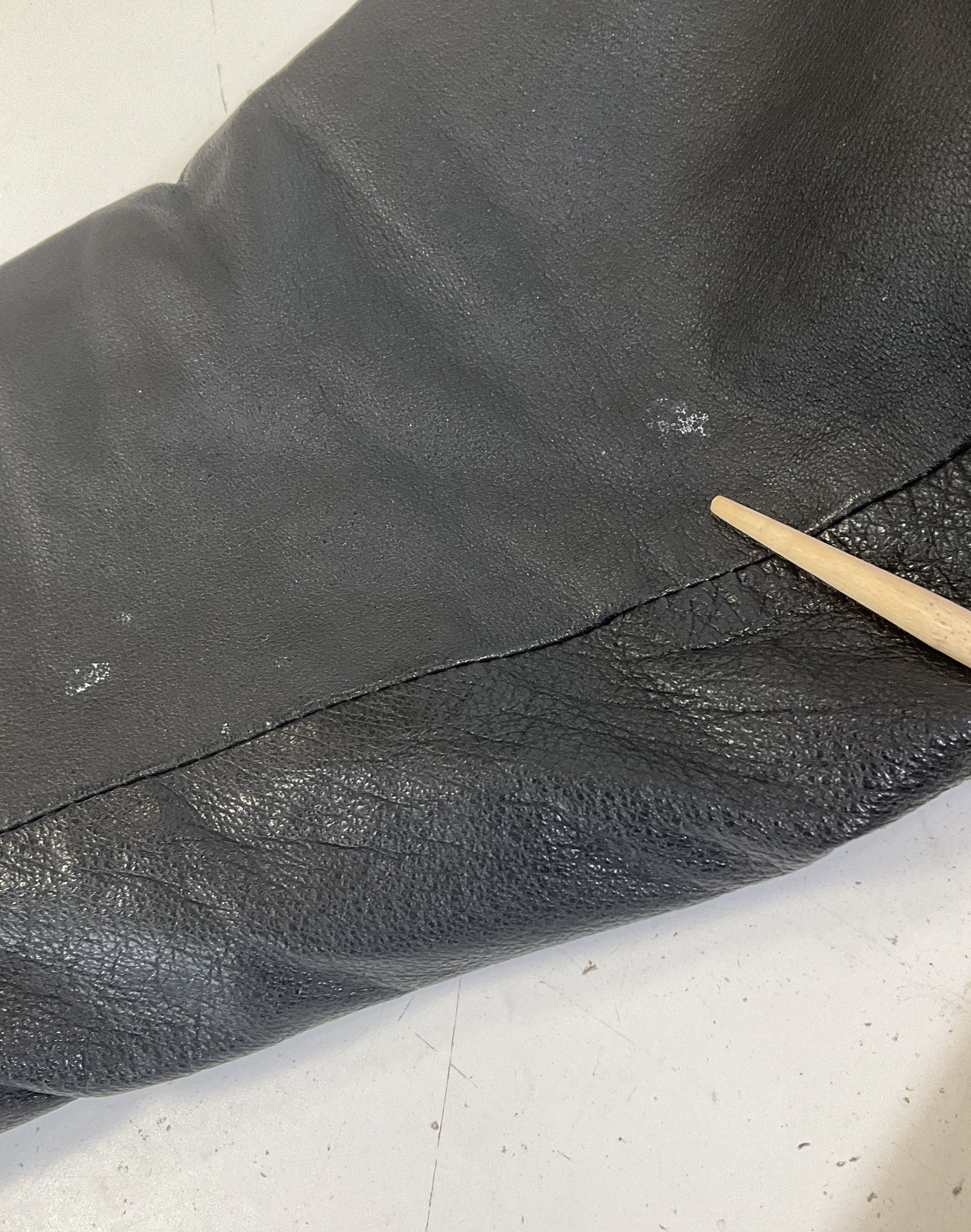 Vintage 90s NYDA Black Genuine Leather Longline Coat Womens Size L