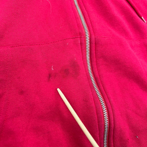 True Religion Men's Red Core Zip Up Buddha Graphic Hoodie Size XXL